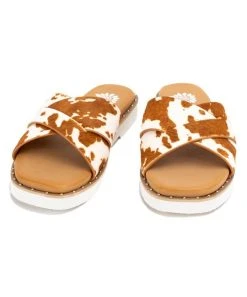 Best deal ???? Yellow Box ???? Shoes Brown & White Hemes Cow Spot Leather ???? Sandal - ???? Women ⌛ -Yellow Box Shop zu107231013 alt 3 tm1657291587