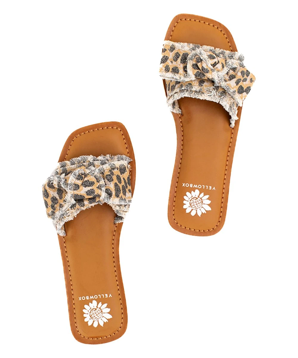Coupon ✨ Yellow Box ???? Shoes Brown Daralie Cheetah Bow ???? Sandal - ???? Women ???? 3 Coupon ✨ Yellow Box ???? Shoes Brown Daralie Cheetah Bow ???? Sandal - ???? Women ???? - Image 3