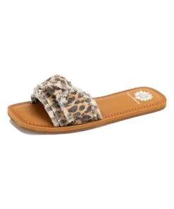 Coupon ✨ Yellow Box ???? Shoes Brown Daralie Cheetah Bow ???? Sandal - ???? Women ????