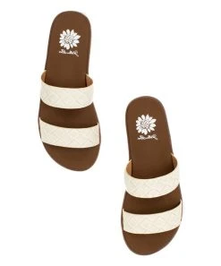 Budget ???? Yellow Box ???? Shoes Ivory Feylie Woven-Texture ???? Sandal - ???? Women ???? -Yellow Box Shop zu107240157 alt 2 tm1657291339