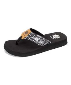 Flash Sale ⭐ Yellow Box ???? Shoes Black Bandana Flander ???? Sandal - ???? Women ????