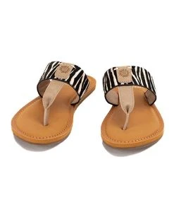 Deals ???? Yellow Box ???? Shoes Brown & Black Zebra Dolorez Leather ???? Sandal - ???? Women ???? -Yellow Box Shop zu109051061 alt 2 tm1663355507