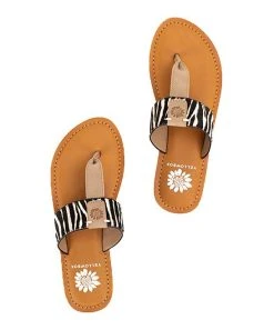 Deals ???? Yellow Box ???? Shoes Brown & Black Zebra Dolorez Leather ???? Sandal - ???? Women ???? -Yellow Box Shop zu109051061 alt 3 tm1663355507