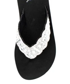 Budget ???? Yellow Box ???? Shoes Black & White Embellished Rayne ???? Sandal - ???? Women ???? -Yellow Box Shop zu98940094 alt 4 tm1629816841