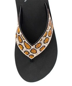 Best Pirce ???? Yellow Box ???? Shoes Tan & Black Leopard Embellished Suzette ???? Sandal - ???? Women ???? -Yellow Box Shop zu98940097 alt 4 tm1629816841