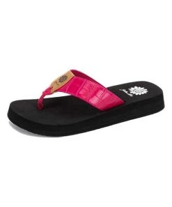 Coupon ???? Yellow Box ???? Shoes Fuchsia Croc-Embossed Adula ???? Sandal - ???? Women ????