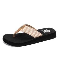 Budget ???? Yellow Box ???? Shoes Natural Woven Stripe Nicoh ???? Sandal - ???? Women ⌛