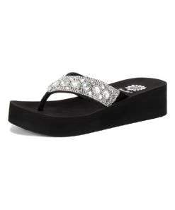New ???? Yellow Box ???? Shoes Black & Clear Rizzah ???? Sandal - ???? Women ⭐