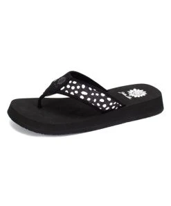 Discount ???? Yellow Box ???? Shoes Black Florena Dot Glitter ???? Sandal - ???? Women ????