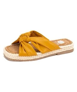 New ???? Yellow Box ???? Shoes Marigold Ileen Knot Strap ???? Sandal - ???? Women ????