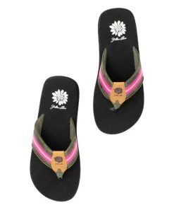 Deals ⌛ Yellow Box ???? Shoes Black & Pink Furnie Camo Stripe ???? Sandal - ???? Women ???? -Yellow Box Shop zu107240721 alt 2 tm1657291339