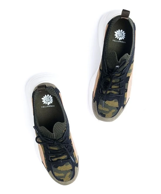 Promo ???? Yellow Box ???? Shoes Green & Beige Camo Tomas ???? Sneaker - ???? Women ???? 4 Promo ???? Yellow Box ???? Shoes Green & Beige Camo Tomas ???? Sneaker - ???? Women ???? - Image 4