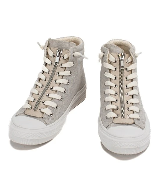 Promo ???? Yellow Box ???? Shoes Light Gray Virgenia Hi-Top ???? Sneaker - ???? Women ???? 2 Promo ???? Yellow Box ???? Shoes Light Gray Virgenia Hi-Top ???? Sneaker - ???? Women ???? - Image 2