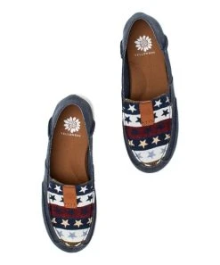 Top 10 ???? Yellow Box ???? Shoes Blue & White Star Oleviah ???? Sneaker - ???? Women ???? -Yellow Box Shop zu107741230 alt 2 tm1659018296