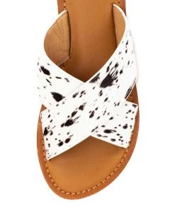 Deals ???? Yellow Box ???? Shoes Black & White Ansila Leather ???? Sandal - ???? Women ???? -Yellow Box Shop zu108020119 alt 4 tm1660160397