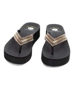 Buy ✔️ Yellow Box ???? Shoes Black Chevron Blancah Leather ???? Sandal - ???? Women ⌛ -Yellow Box Shop zu108020120 alt 3 tm1660160397