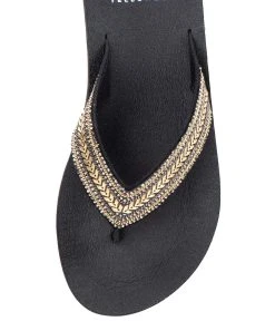 Buy ✔️ Yellow Box ???? Shoes Black Chevron Blancah Leather ???? Sandal - ???? Women ⌛ -Yellow Box Shop zu108020120 alt 4 tm1660160397