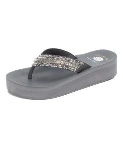 Flash Sale ???? Yellow Box ???? Shoes Gray Chevron Blancah Leather ???? Sandal - ???? Women ????