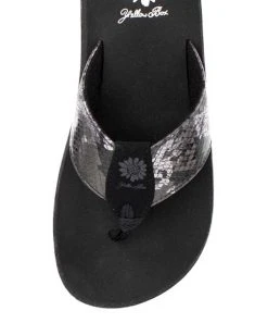 Hot Sale ???? Yellow Box ???? Shoes Charcoal Snake-Embossed Freja ???? Sandal - ???? Women ✨ -Yellow Box Shop zu108033954 alt 3 tm1660160049