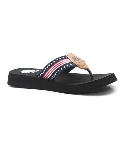 Discount ???? Yellow Box ???? Shoes Navy Stars & Stripes Libertée ???? Sandal - ???? Women ????