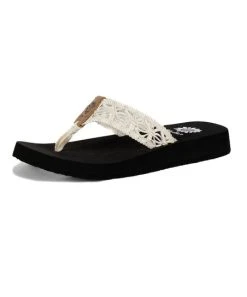 Budget ???? Yellow Box ???? Shoes White Woven Lisabet ???? Sandal - ???? Women ????