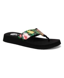 Hot Sale ???? Yellow Box ???? Shoes Black Floral Gianna ???? Sandal - ???? Women ????